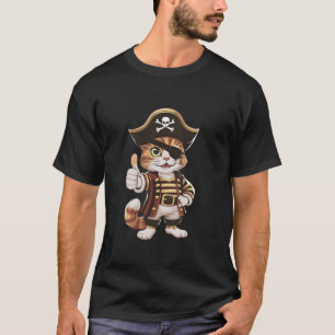 Camiseta Pirata Gato Gato Ama Olho Pateta Gasparilla T Cami