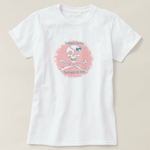 Camiseta Pirata imediato cor-de-rosa