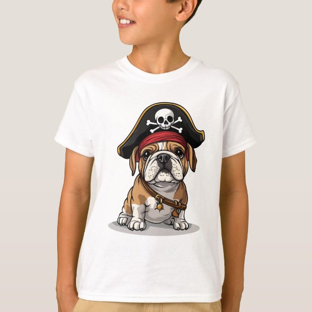 Camiseta Pirata Inglesa Crânio Crossbones (Frente)