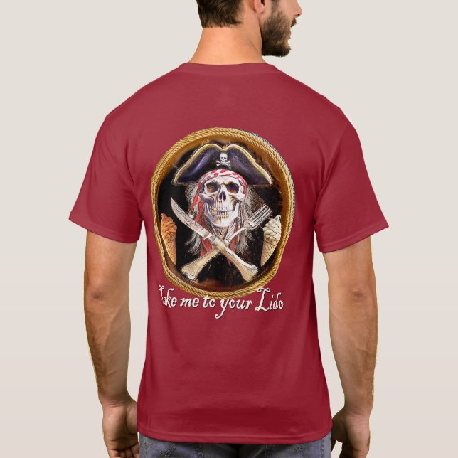 Camiseta Pirata "Leve-me ao seu Lido" com Sorvete (Verso)