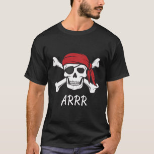 Camiseta Pirata Ou Crossbones E Crânio