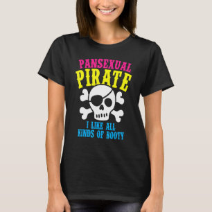 Camiseta Pirata Pansexual Arco-Íris Ally LGBTQ Pride Co