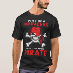 Camiseta Pirata Para Garotas, Patch De Olho Crânio E Crossb