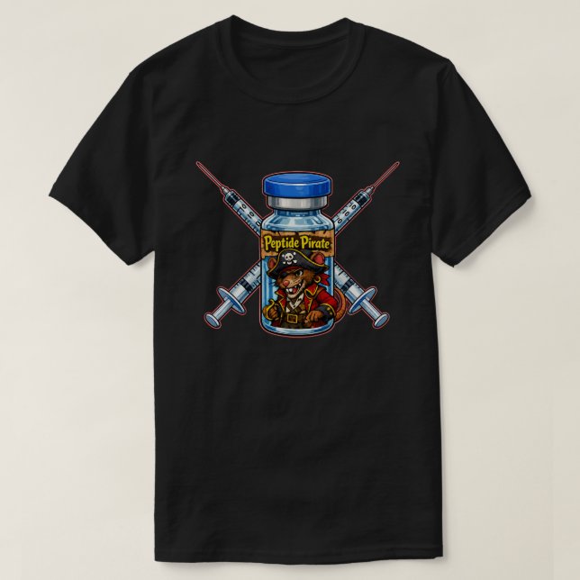 Camiseta Pirata Peptídeo (Frente do Design)