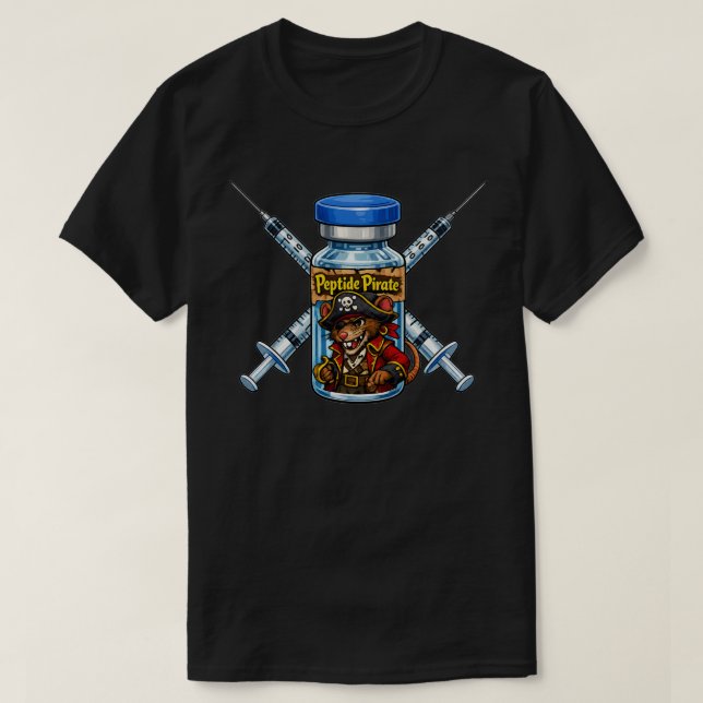 Camiseta Pirata Peptídeo (Frente do Design)