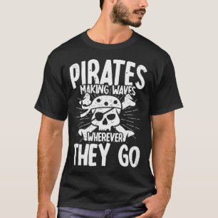 Camiseta Pirata Pirata Fazer Onda Crossbones Freebooter