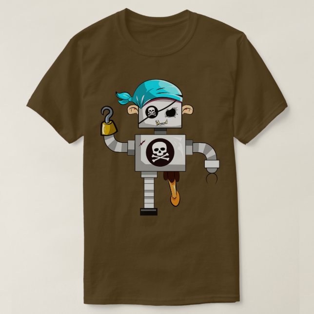 Camiseta Pirata Robot Fantasma (Frente do Design)