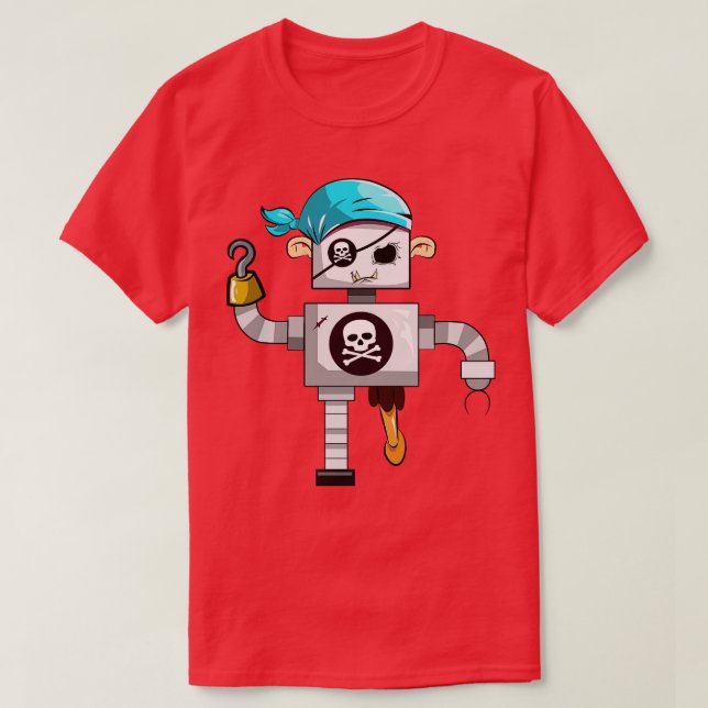 Camiseta Pirata Robot Fantasma (Frente do Design)