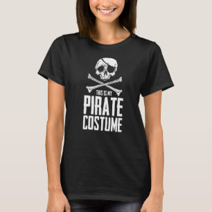 Camiseta Pirata Skull Costume Humor Statement Buccaneer Oce