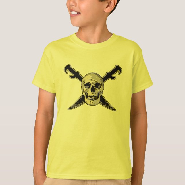 Camiseta Pirata (Skulls) - Cabanas Básicas das Crianças Com (Frente)
