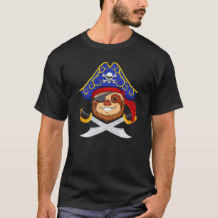 Camiseta Pirata Sloth Jolly Roger Halloween Figurume Boy