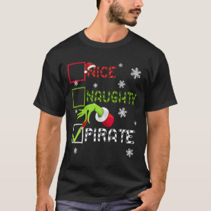 Camiseta Pirata Travesso Engraçado Natal Xmas Homens Mulher