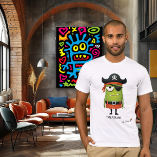Camiseta Pirata Verde   TREASURE - Por Design   Original di