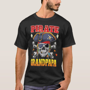 Camiseta Pirata Vovô Caveira Crossbones Halloween Costum