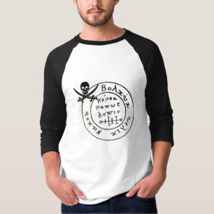 CAMISETA PIRATAS ANTICOS MAPA DE TRATAMENTO, CRÂNIA E MADEI