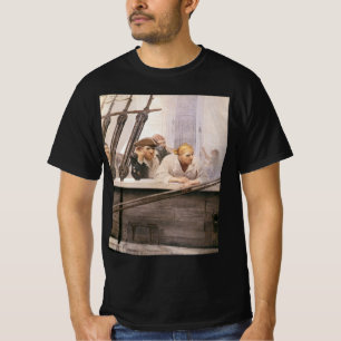 Camiseta Piratas Antigos Brig Covenant em uma Névoa por NC 