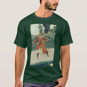 Camiseta Piratas Antigos, Capitão Keitt por Howard Pyle