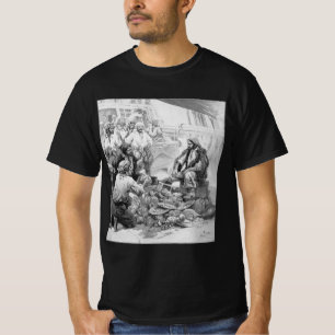 Camiseta Piratas Antigos Contando seus Tesouros e Pilhagens