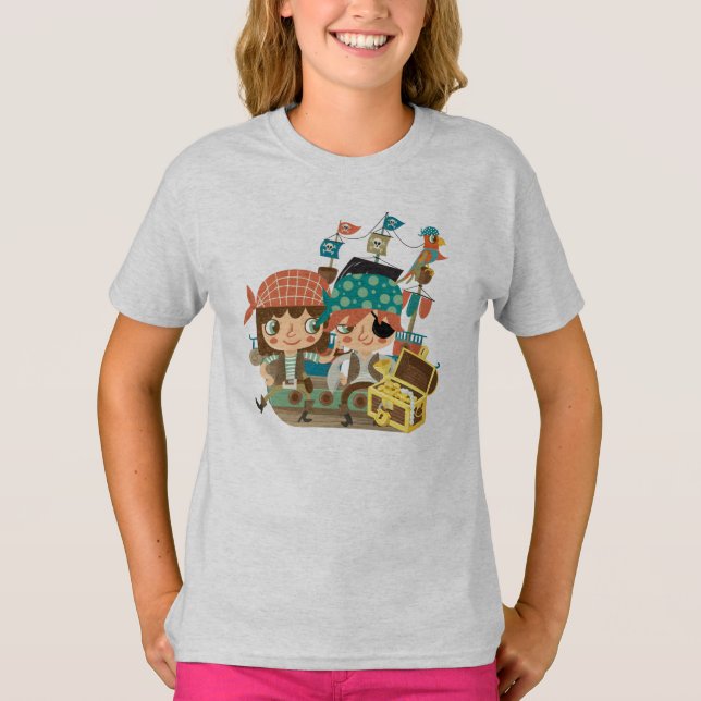 Camiseta Piratas com tesouro (Frente)