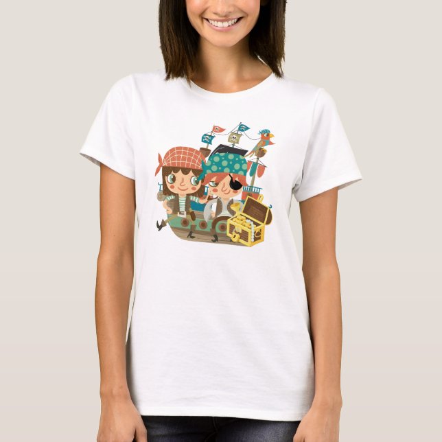 Camiseta Piratas com tesouro (Frente)