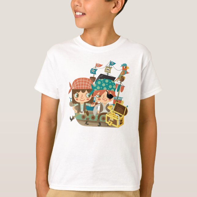 Camiseta Piratas com tesouro (Frente)