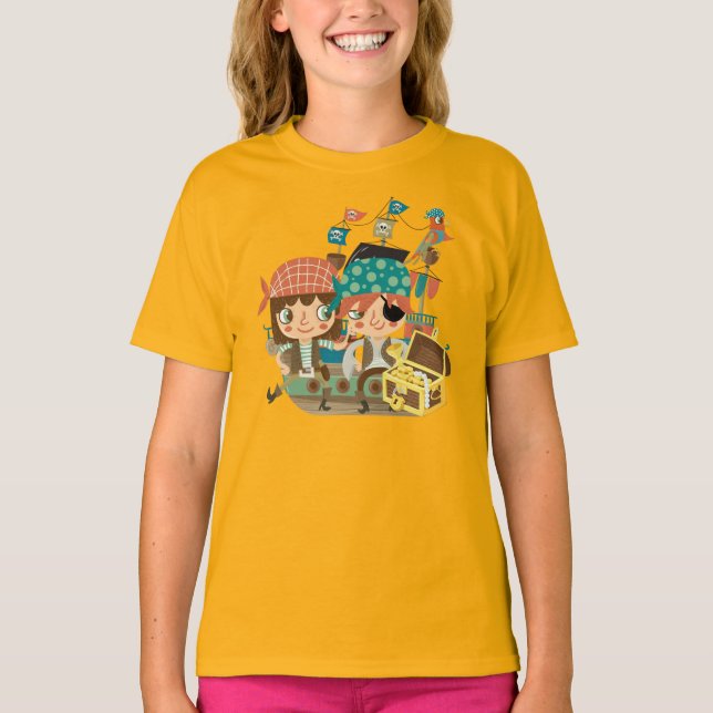 Camiseta Piratas com tesouro (Frente)