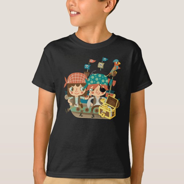 Camiseta Piratas com tesouro (Frente)