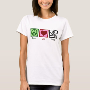 Camiseta Piratas do amor da paz