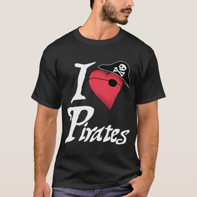 Camiseta Piratas do coração - obscuridade (Frente)