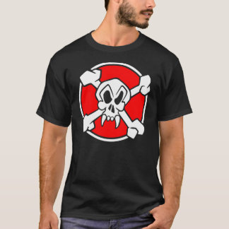 Camiseta Piratas do frontal completo da pérola vermelha