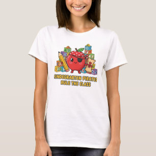 Camiseta Piratas do Jardim de Infância Professor Fofinho Vo
