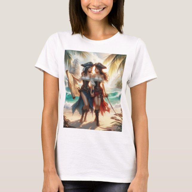 Camiseta Piratas mujeres enamoradas (Frente)