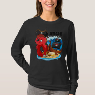 Camiseta Piratas Piratas de Aniversário com 8 Anos Embarcam