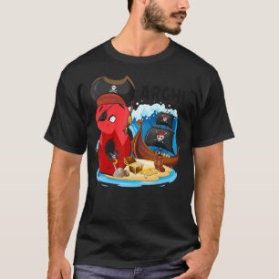 Camiseta Piratas Piratas de Aniversário com 8 Anos Embarcam