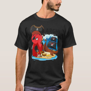Camiseta Piratas Piratas de Aniversário com 8 Anos Embarcam