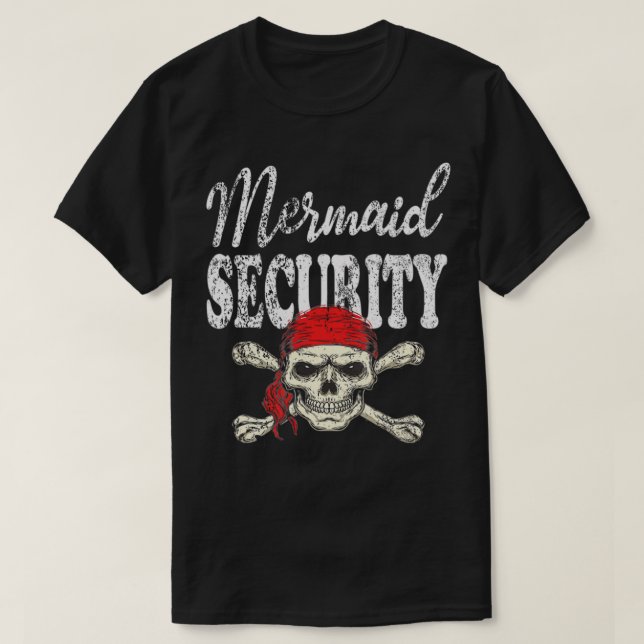 Camiseta Piratas Piratas de Segurança Sereia Piratas de Seg (Frente do Design)