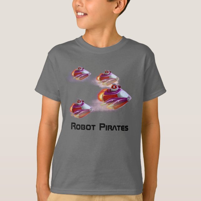 Camiseta Piratas Robôs (Frente)