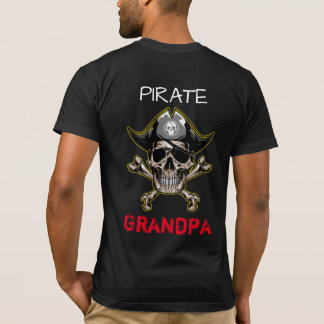 Camiseta Pirate Adulto SKULL Crossbones Avô T-Shirt