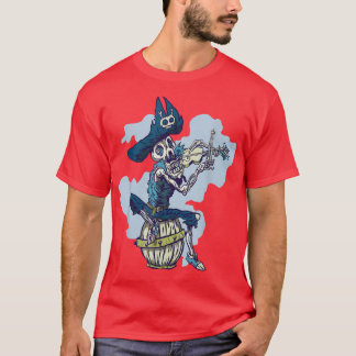 Camiseta Pirate and pirate skeleton musician for violin pla