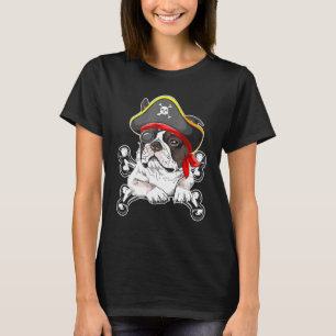Camiseta Pirate Boston Terrier Skull Cross Bone Boston Terr