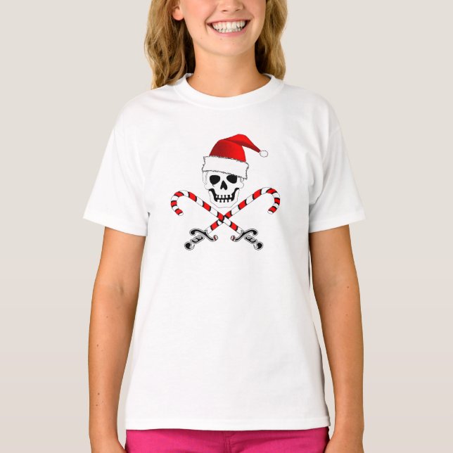 Camiseta Pirate Christmas Jolly Roger T-Shirt (Frente)