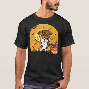 Camiseta Pirate Corgi Halloween Costume 