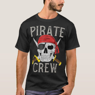 Camiseta Pirate Crew Jolly Roger Flag Skull Family Matching