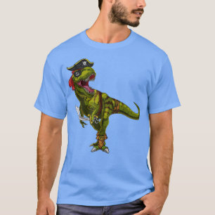 Camiseta Pirate Dinossaur T Rex Dia de as Bruxas engraçado