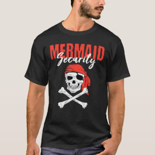 Camiseta Pirate Eyepatch Skull Mermaid Sea Ship Trea