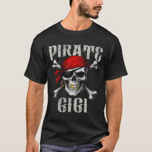Camiseta Pirate Gigi Jolly Roger Flag E Skull Crossbones