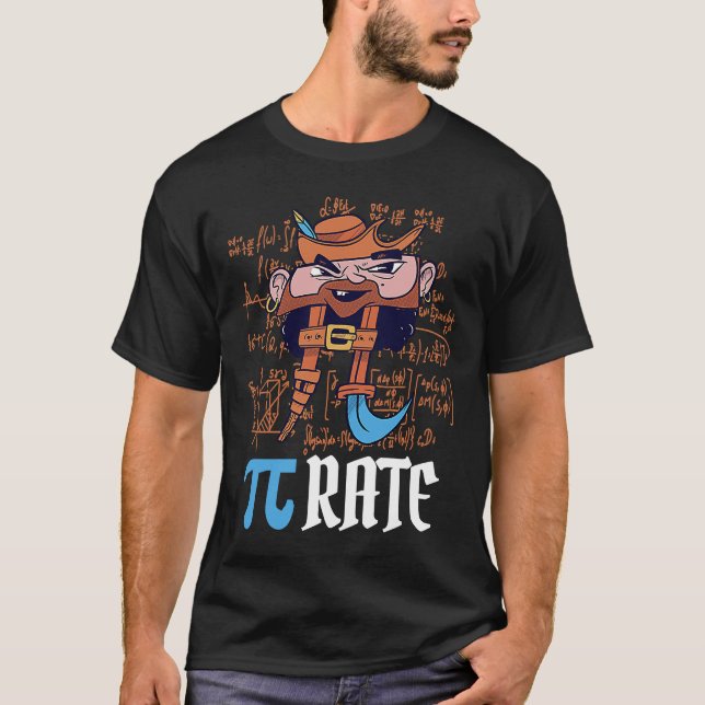 Camiseta Pirate Math Pi rate Símbolo Pi Day Professor 3 14  (Frente)