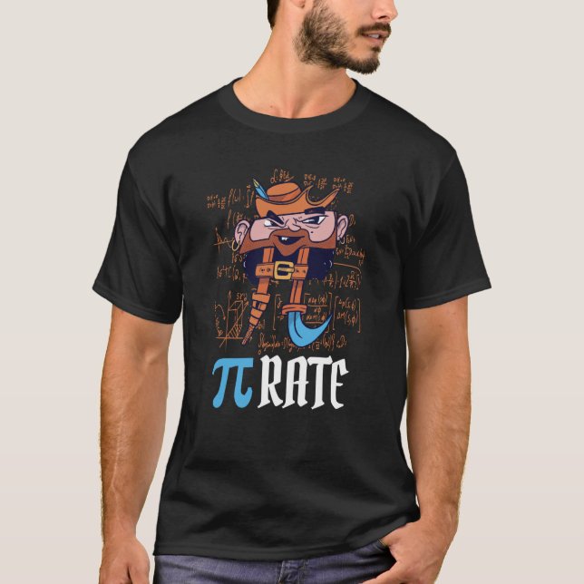 Camiseta Pirate Math Pi rate Symbol Pi Day Teacher 3 14 Mar (Frente)