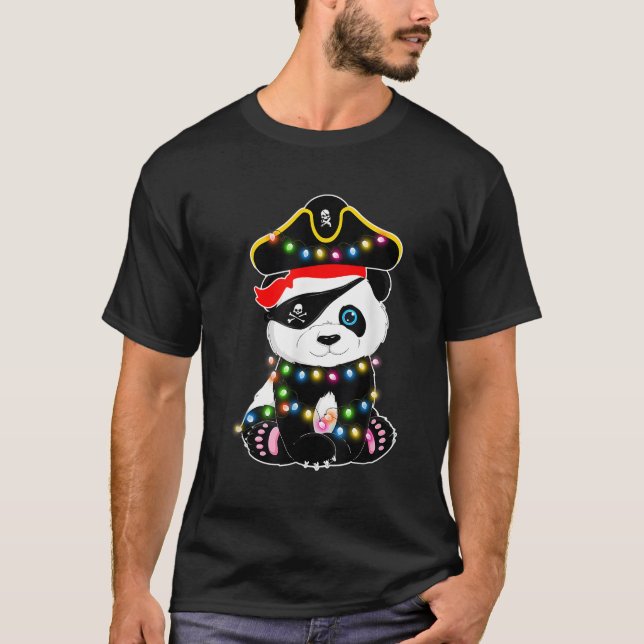 Camiseta Pirate Panda Lights Pajama For N (Frente)