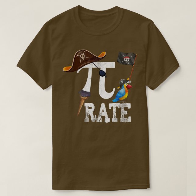 Camiseta Pirate Pi Day Parrot Aproxima Geek Math Professora (Frente do Design)